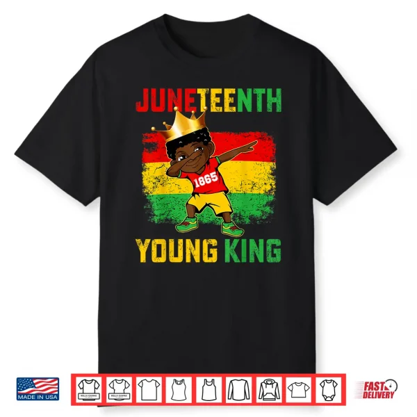 Juneteenth King Celebrating Eighteen Sixty Five Black Boys Shirt