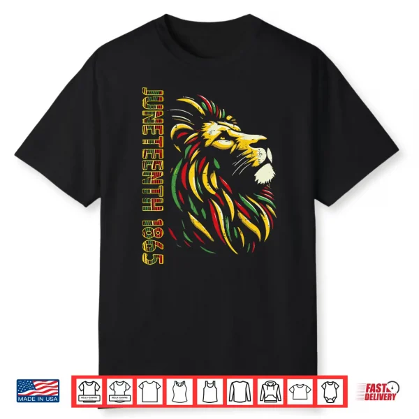 Juneteenth Lion Black African June Nineteenth Men Women Shirt