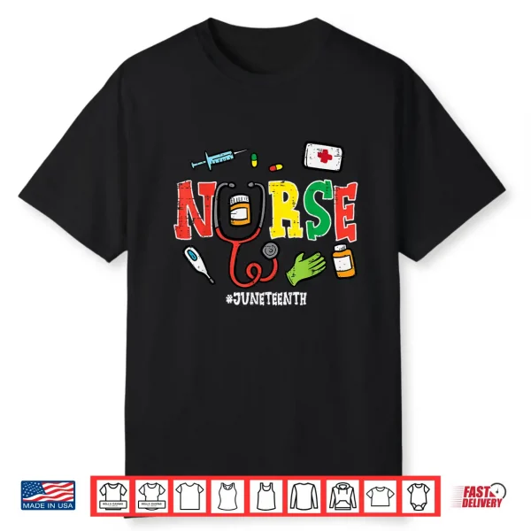 Juneteenth Nurse Black Freedom Day 1865 Scrub Top Women Men Shirt