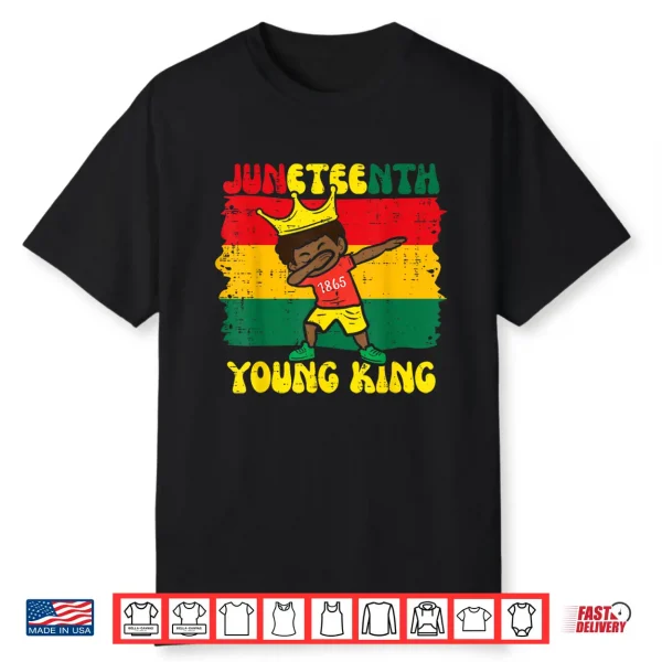 Juneteenth Young King Dab 1865 African Toddler Boys Kids Shirt