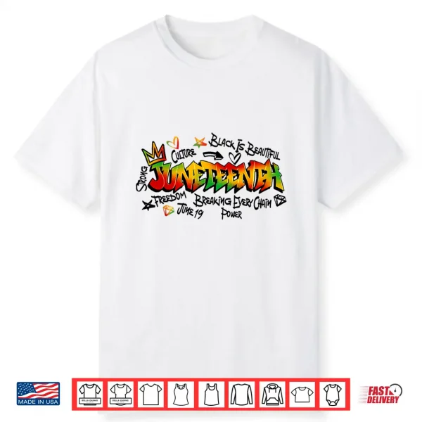 Juneteenth Graffiti Png June 19Th 1865 Black History Month Shirt