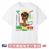 Juneteenth Women Girls Funny 1865 African American Black Shirt