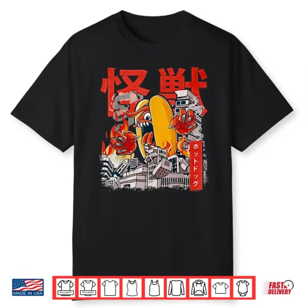 Kaiju Hot Dog Japanese Anime Monster Hotdog Shirt