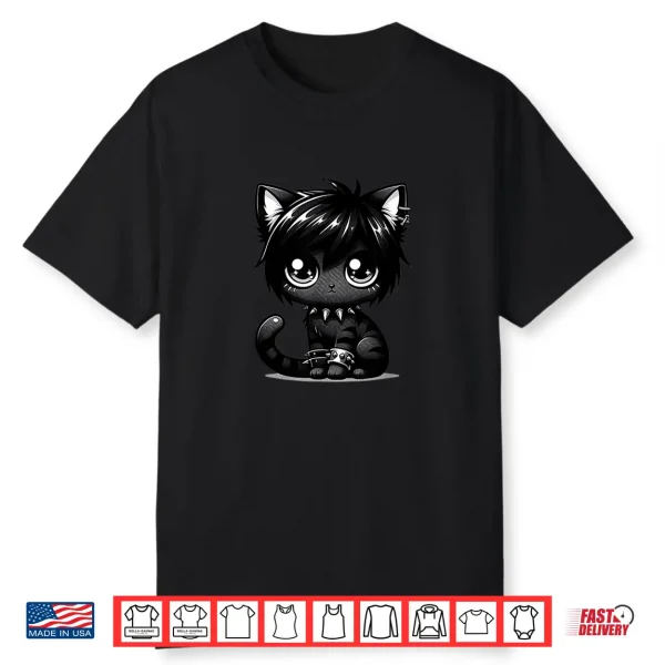 Kawaii Anime Emo Cat Kitty Kids Shirt