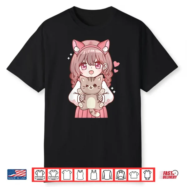 Kawaii Anime Kawaii Cat Lover Otaku Shirt