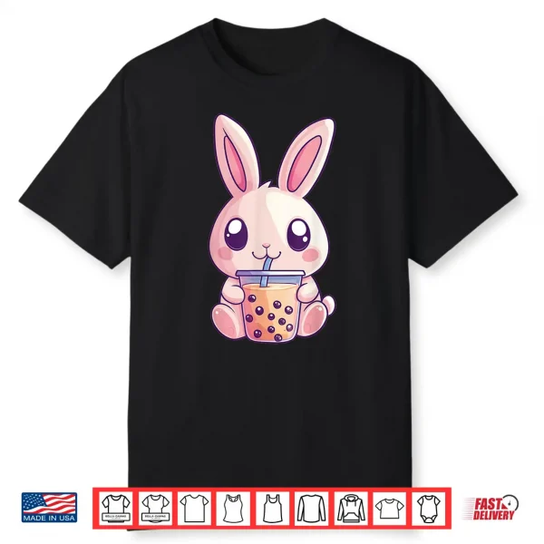 Kawaii Bunny Rabbit Boba Tea Bubble Tea Anime Cute Easter Shirt