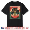 Kawaii Cat Anime Gifts Cat Ramen Graphic Tee Japanese Funny Shirt