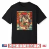 Kawaii Cat Eating Ramen Noodles Funny Anime Gift Girls Teens Shirt
