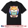 Kawaii Corgi Dog Bubble Tea Boba Anime Neko Japanese Kids Shirt