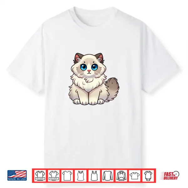 Kawaii Ragdoll Cat Fluffy Cat Lover Shirt