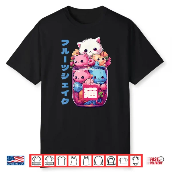 Kii Cats Cute Anime Girl Manga Feline Kitten Otaku Shirt