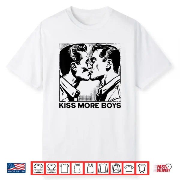 Kiss More Boys   Gay Cowboys Kissing For Gay Men Pride Shirt