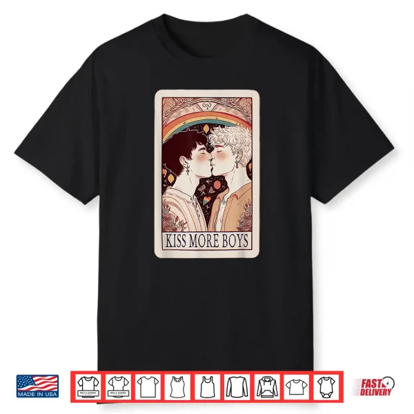 Kiss More Boys Gay Kissing For Gay Pride Month Shirt