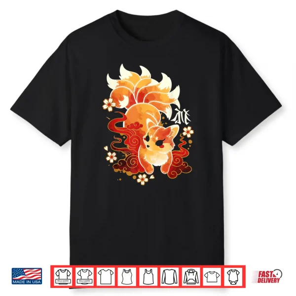 Kitsune Fox Animal Cute Japanese Anime Kawaii Fox Shirt