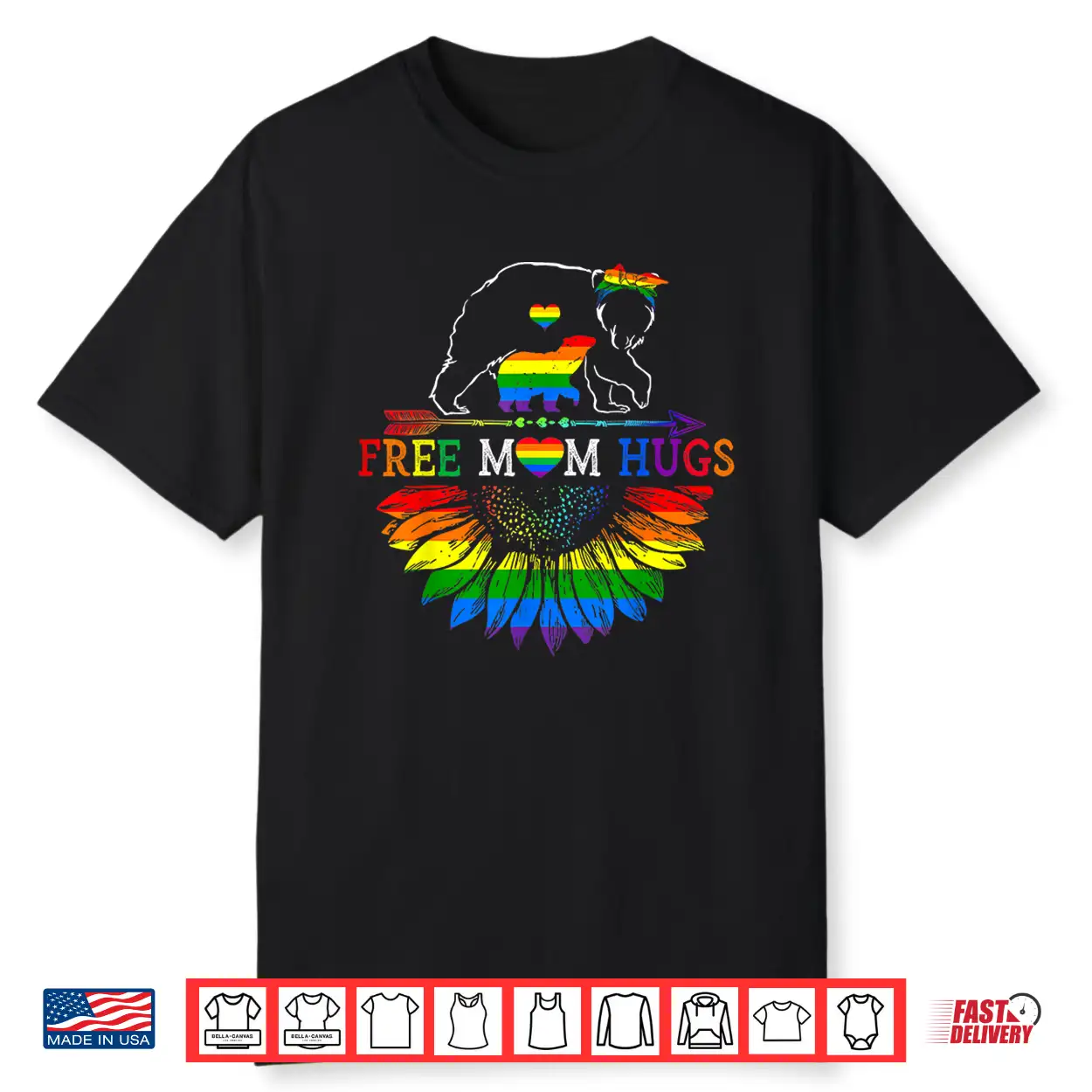 Lgbtq Pride Mama Bear Free Mom Hugs Lgbt Proud Rainbow Ally Shirt Lgbtq Pride Mama Bear Free Mom Hugs Lgbt Proud Rainbow Ally Shirt