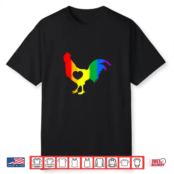 Lgbtq Rainbow Cock Gay Pride Month Ally Support Men Women Shirt