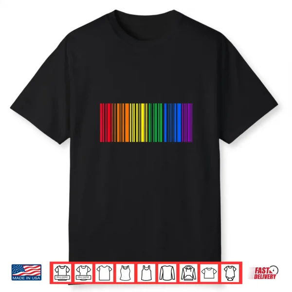 Lgbtq Rainbow Flag Gay Pride Month Gift Barcode Lgbt Shirt
