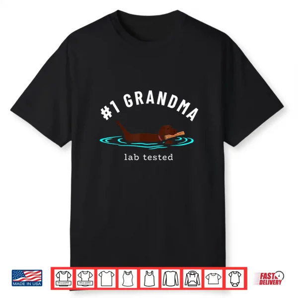 Lab Grandma Chocolate Labrador Retriever Dog Grandparent Shirt