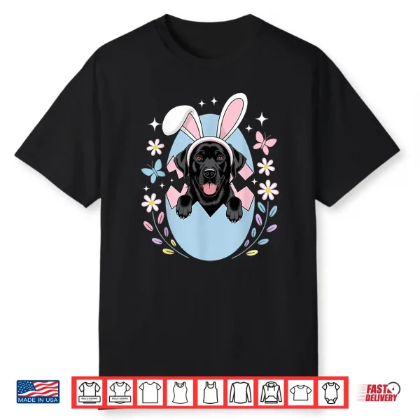Labrador Golden Retriever Bunny Springs Eggs Easter Dog Shirt