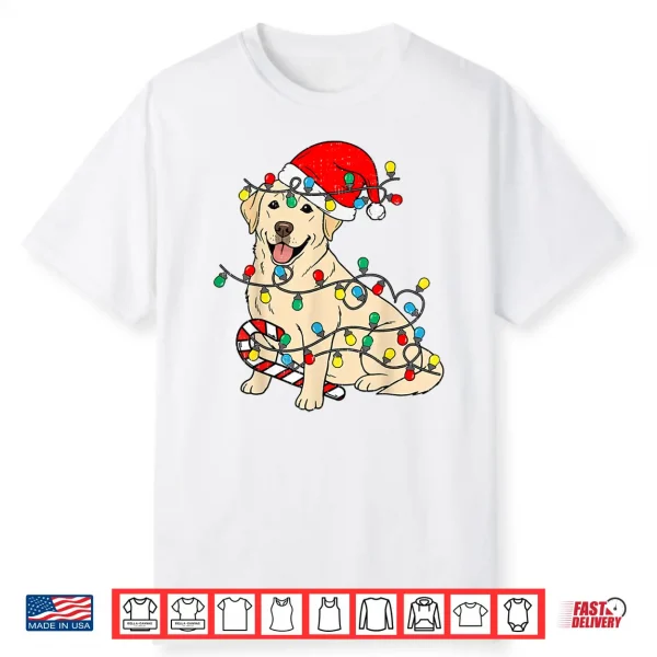 Labrador Retriever Dog Christmas Lights Xmas Pet Dog Lover Shirt
