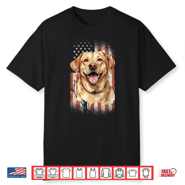 Labrador Retriever Dog Dogs Us Flag Duck Hunter Shirt