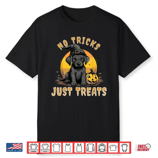 Labrador Retriever Dog Halloween No Tricks Just Treats Lab Shirt