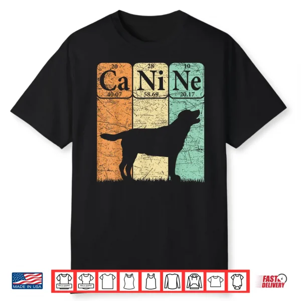 Labrador Retriever Dog Periodic Table Elements Dog Lover Shirt