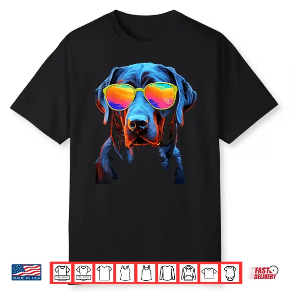 Labrador Retriever Dog With Sunglasses Shirt