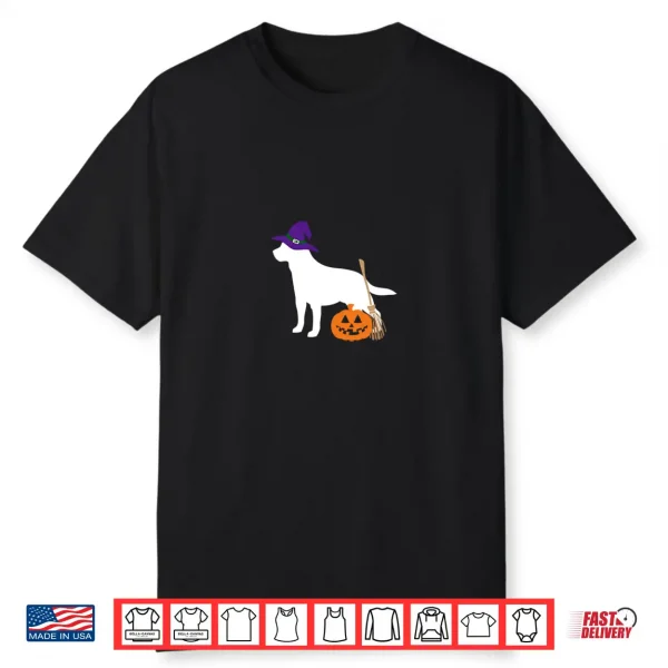 Labrador Retriever Halloween Dog Wearing Witch Hat Shirt