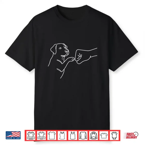 Labrador Retriever Punch Hand Friendship Fist Bump Dog Lover Shirt