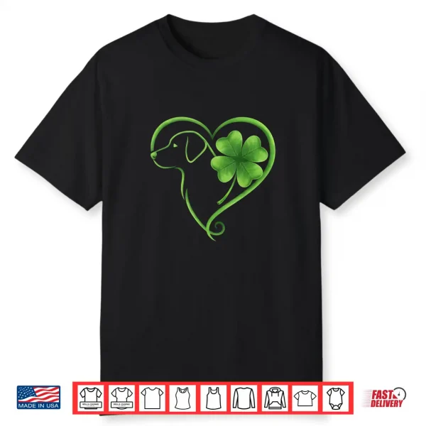 Labrador Retriever Shamrock Heart St Patricks Day Women Men Shirt