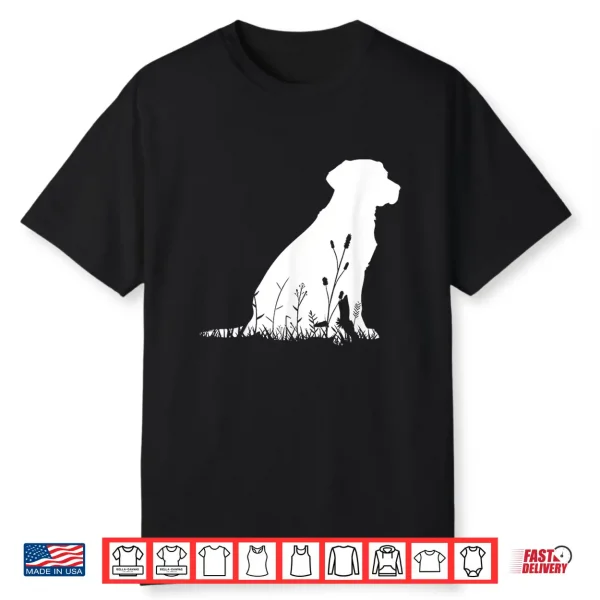 Labrador Retriever Wildflower Silhouette Labrador Dog Mom Shirt