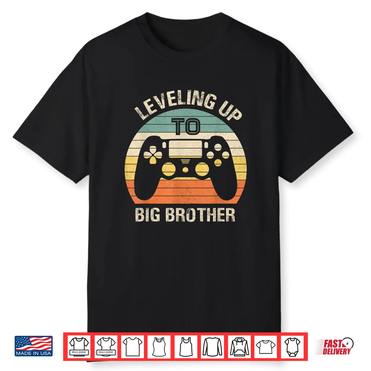 Leveling Up To Big Brother 2020 Funny Gamer Vintage Kids Men Shirt Leveling Up To Big Brother 2020 Funny Gamer Vintage Kids Men Shirt