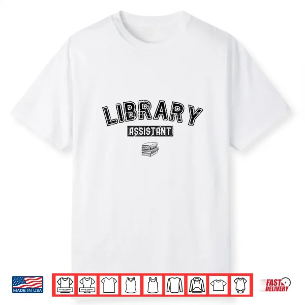 Library Vintage Bookworms Lady Librarian Library Assistant Shirt