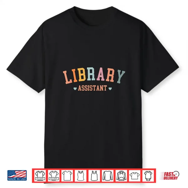 Library Vintage Bookworms Librarian Lady Library Assistant Shirt