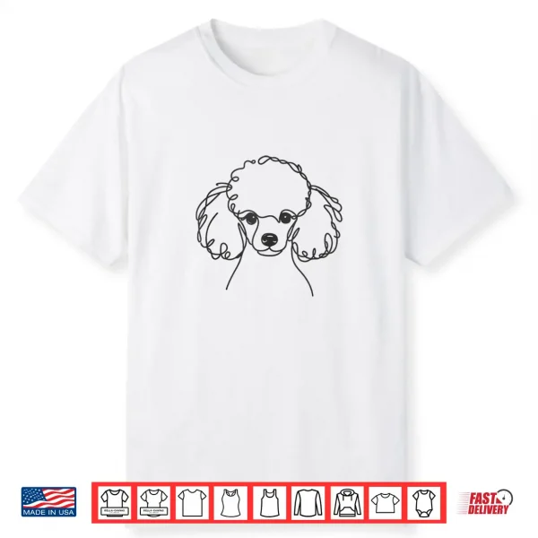 Line Art Dad Mom Dog Toy Poodle Shirt