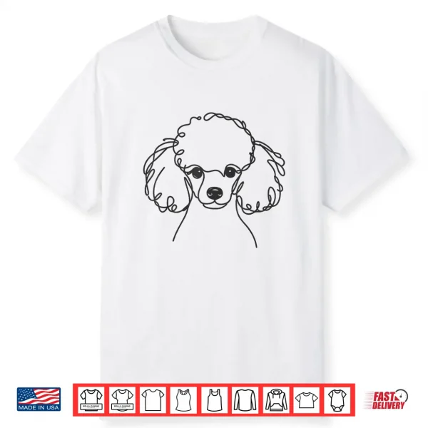 Line Art Dad Mom Dog Toy Poodle Shirt For Men Women