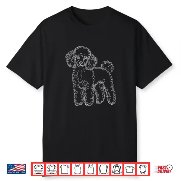 Line Art Toy Poodle Dog Toy Poodles Shirt