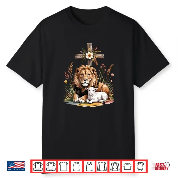 Lion Of Judah Lamb Of God Christian Cross Faith Symbol Comfort Colors Crop Top