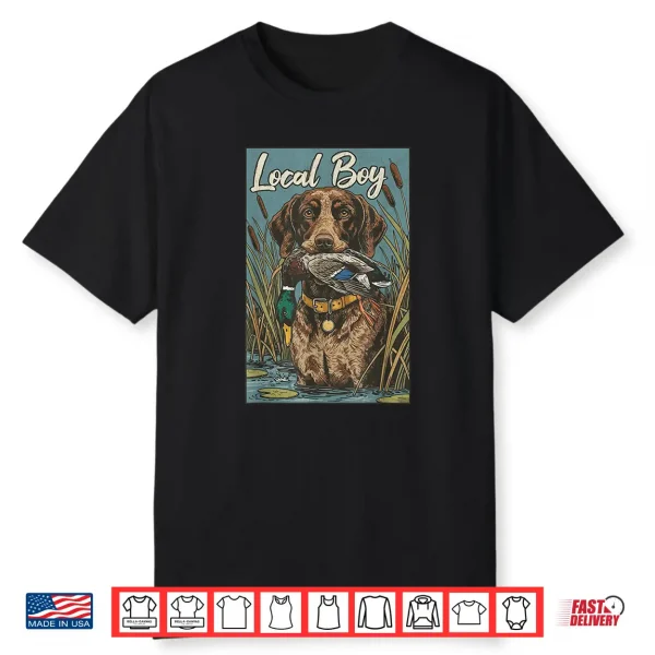 Local Boy Chocolate Labrador Retriever Duck Hunting Vintage Shirt