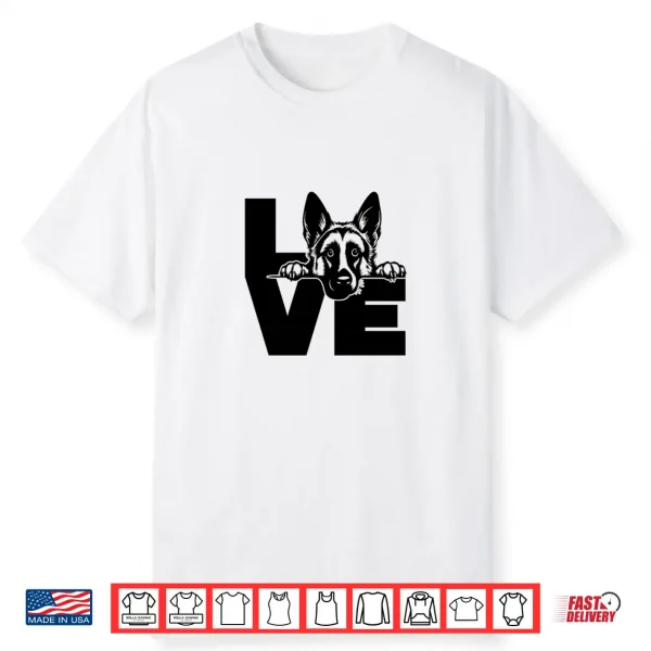 Love German Shepherd Dog Shirt