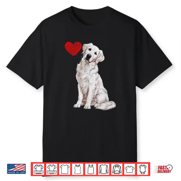 Love Is White English Cream Golden Retriever Mom Dog Puppy Shirt