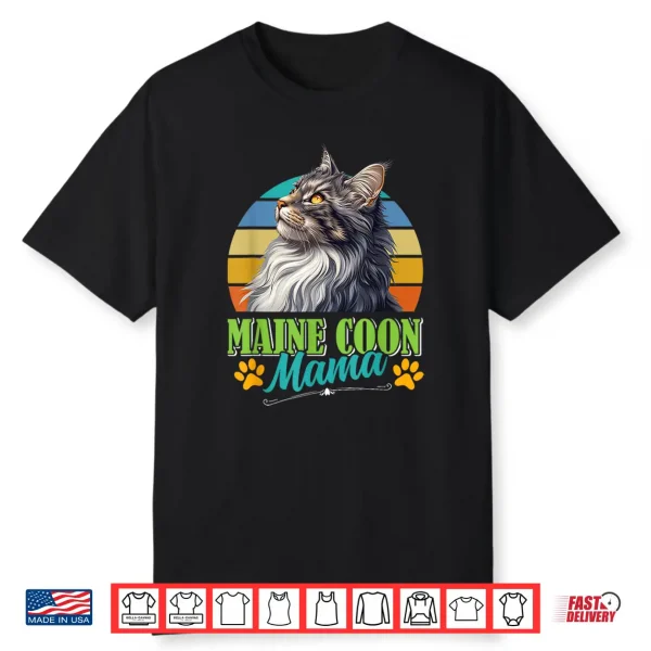 Maine Coon Mama Maine Coon Mummy Cat Mummy Vintage Shirt