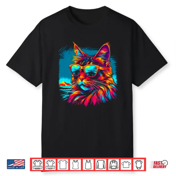 Maine Coon Cat Beach Shirt