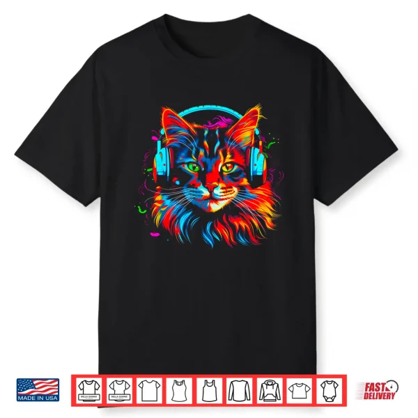 Maine Coon Cat Dj Shirt