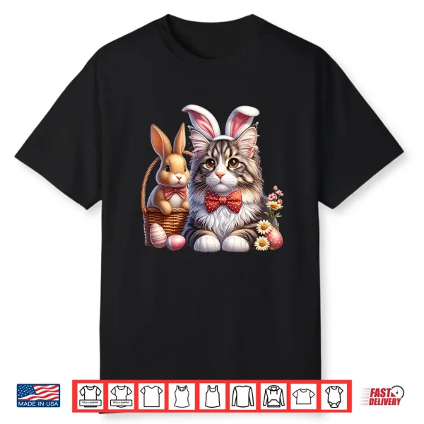 Maine Coon Cat Easter Maine Coon Cat Happy Easter Shirt