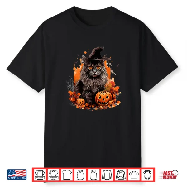 Maine Coon Cat Halloween Cute Shirt