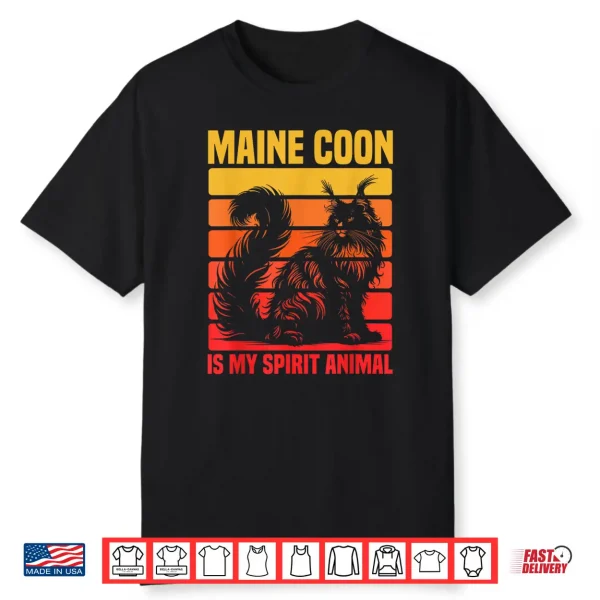Maine Coon Cat Is My Spirit Animal Professional Identity Shirt