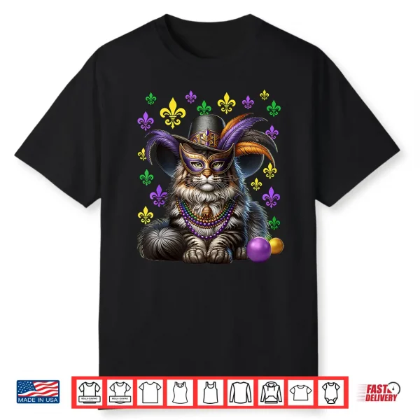 Maine Coon Cat Mardi Gras Maine Coon Mardi Gras Shirt
