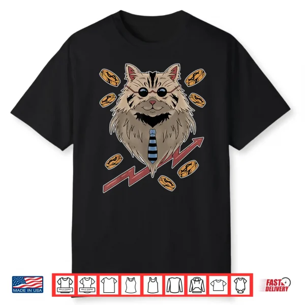 Maine Coon Cat Stock Market Trader Investor Day Trading Shirt